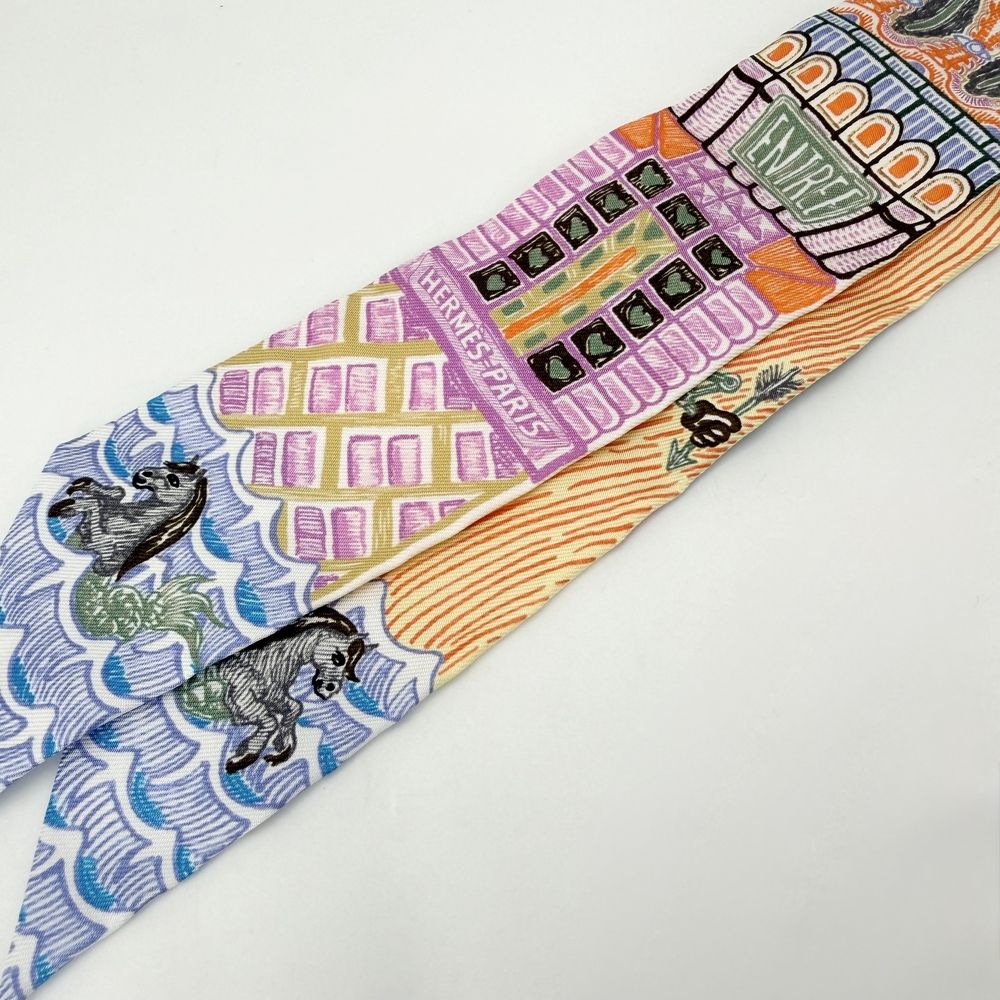 Hermes Scarf Twilly Super Silk Quest Items Multicolor — view 7