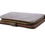Louis Vuitton Monogram Porte Papier Zip Bifold Wallet Coin Purse Brown — view 4