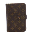 Louis Vuitton Monogram Porte Papier Zip Bifold Wallet Coin Purse Brown