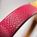 Hermes Leather Bracelet Mini Rival Shocking Pink — view 5