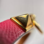 Hermes Leather Bracelet Mini Rival Shocking Pink — view 8