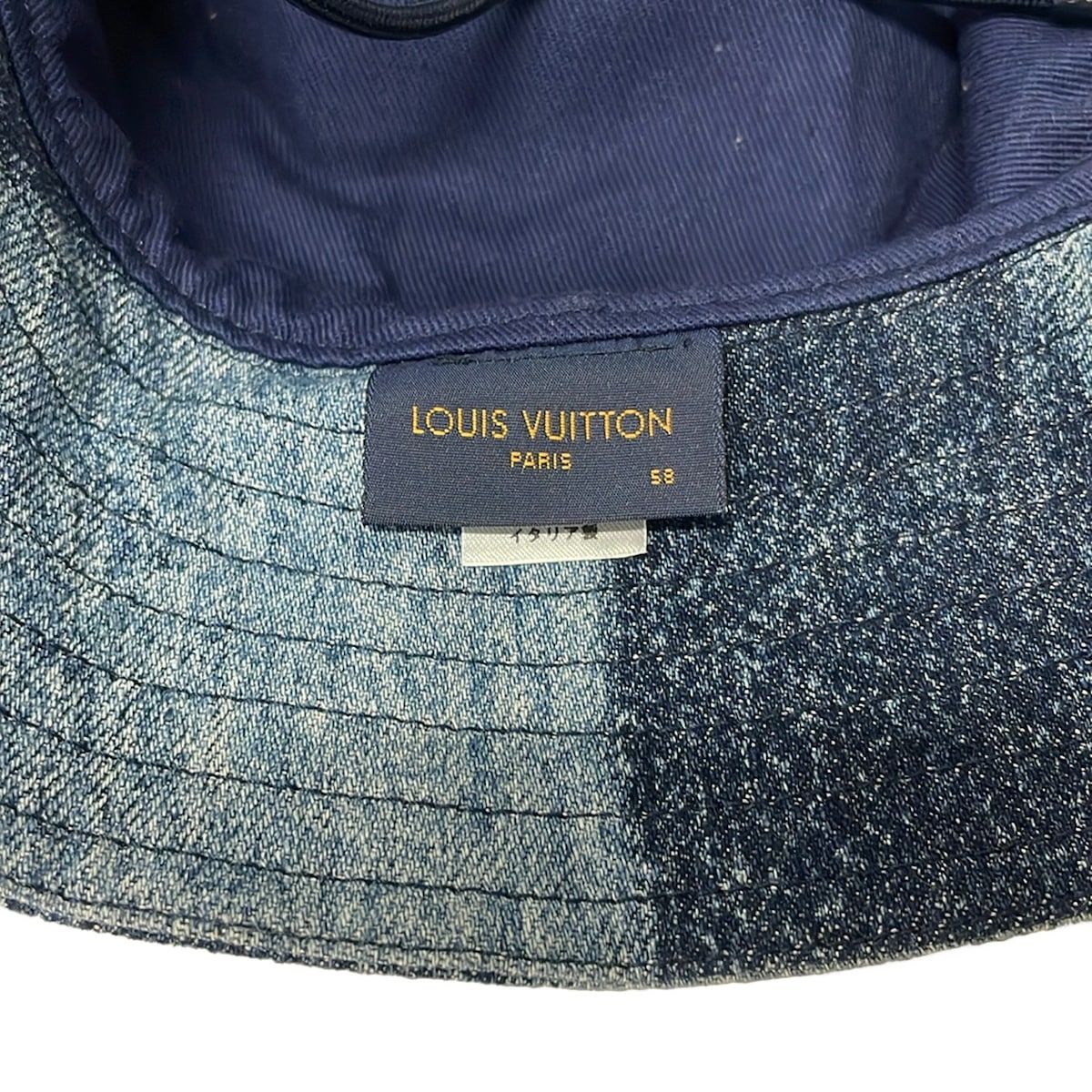 Louis Vuitton Hat 58 Light Blue Navy Cotton — view 5