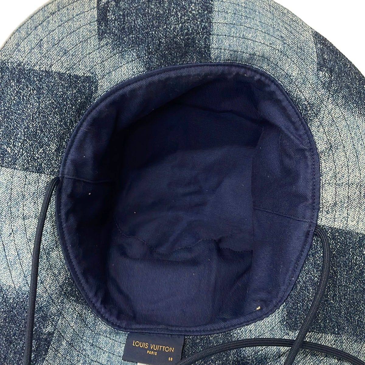 Louis Vuitton Hat 58 Light Blue Navy Cotton — view 4