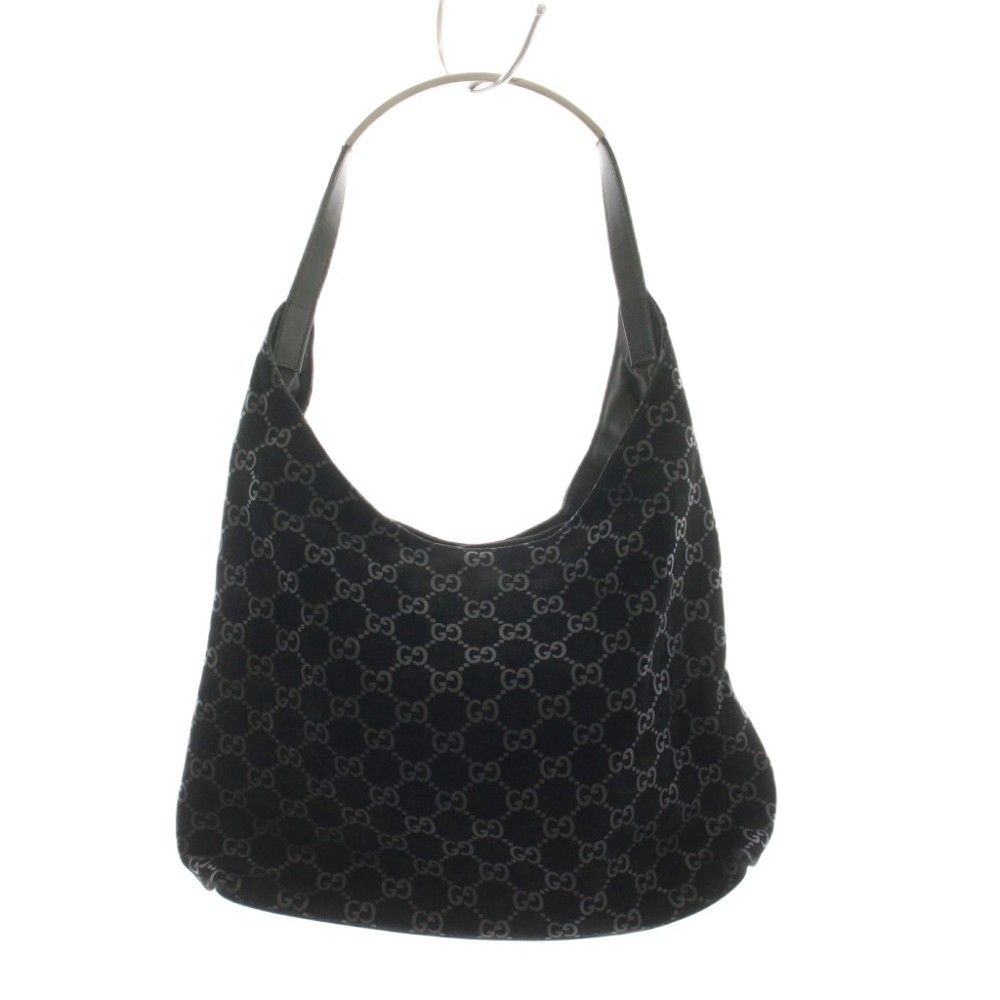 Gucci Bag GG Pattern Suede Black