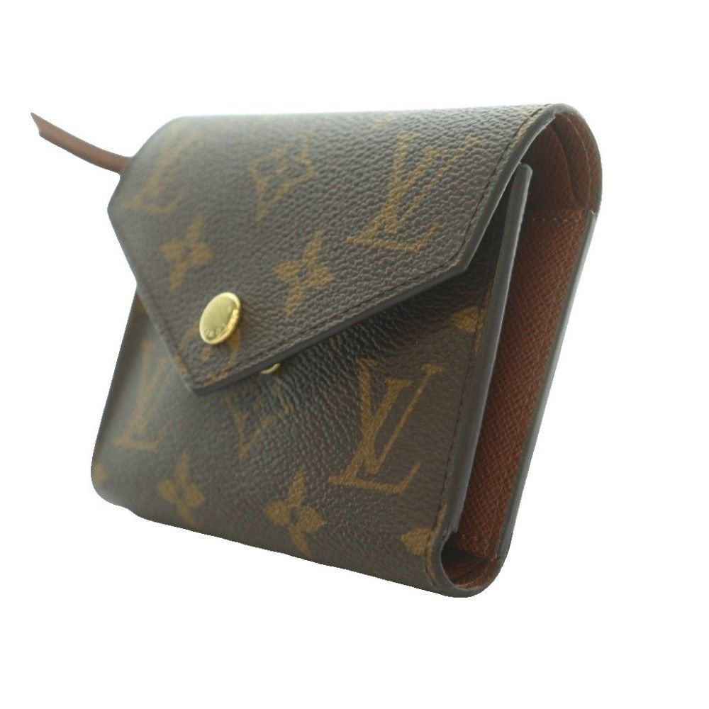 Louis Vuitton Portefeuille Victorine Monogram Trifold Wallet Compact Canvas — view 3