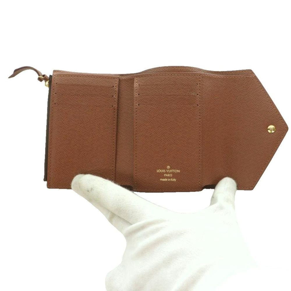 Louis Vuitton Portefeuille Victorine Monogram Trifold Wallet Compact Canvas — view 5