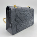 Chanel CC Logo Quilted Lambskin Black Chain Shoulder Bag Gold — view 2