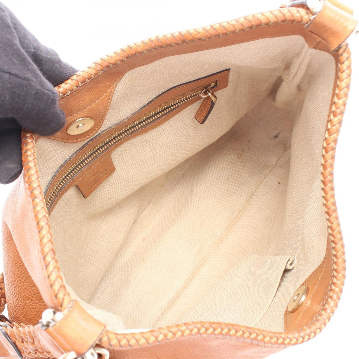 Gucci Shoulder Bag Marrakech Brown Leather — view 3