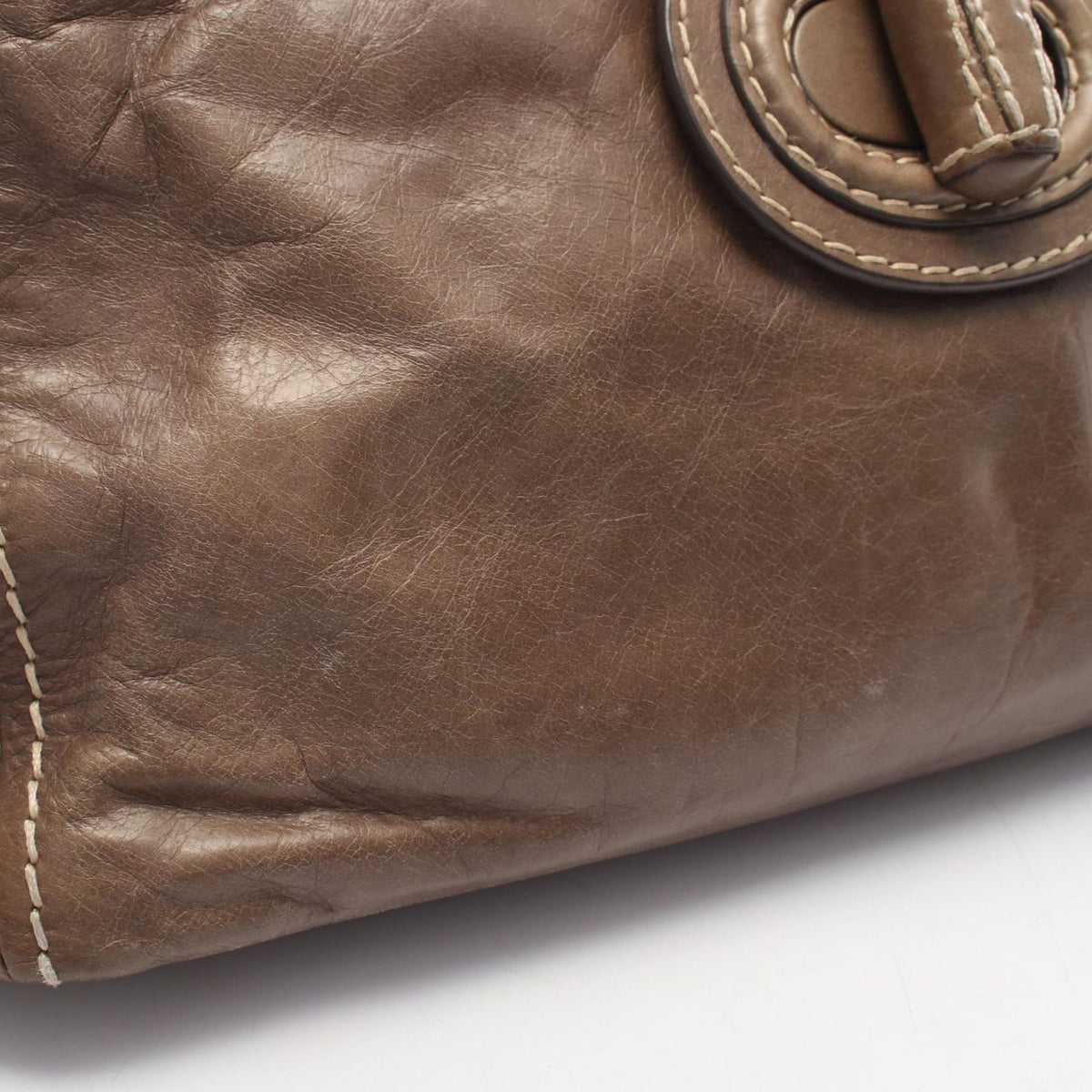 Prada Handbag Khaki Leather — view 6