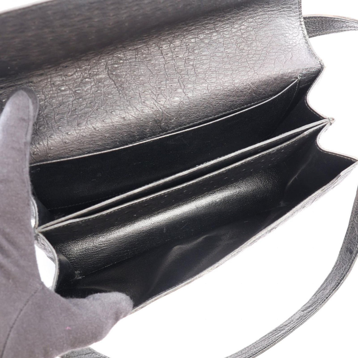 Hermes Shoulder Bag Black Vintage — view 3