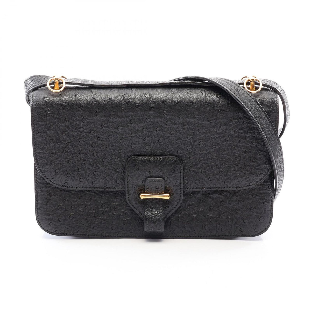 Hermes Shoulder Bag Black Vintage
