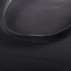Prada Triangle Logo Tote Bag Black Saffiano Silver — view 7