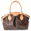 Louis Vuitton Monogram Tivoli PM Handbag Brown Leather Gold