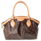 Louis Vuitton Monogram Tivoli PM Handbag Brown Leather Gold