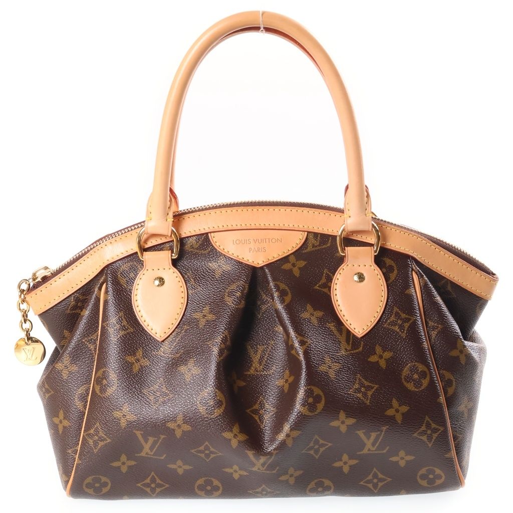 Louis Vuitton Monogram Tivoli PM Handbag Brown Leather Gold