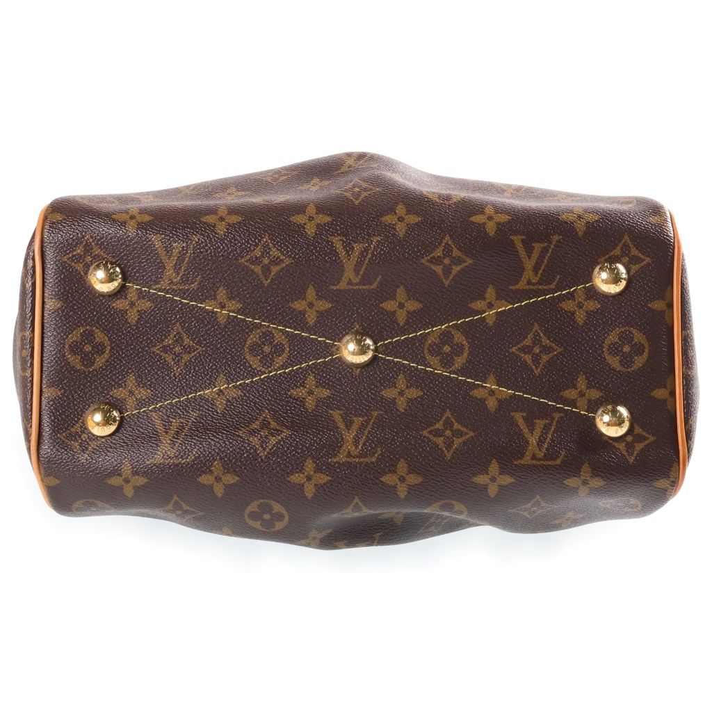 Louis Vuitton Monogram Tivoli PM Handbag Brown Leather Gold — view 4
