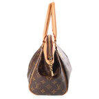 Louis Vuitton Monogram Tivoli PM Handbag Brown Leather Gold — view 3