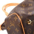 Louis Vuitton Monogram Tivoli PM Handbag Brown Leather Gold — view 5