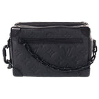 Louis Vuitton Monogram Mini Soft Trunk Shoulder Bag Black