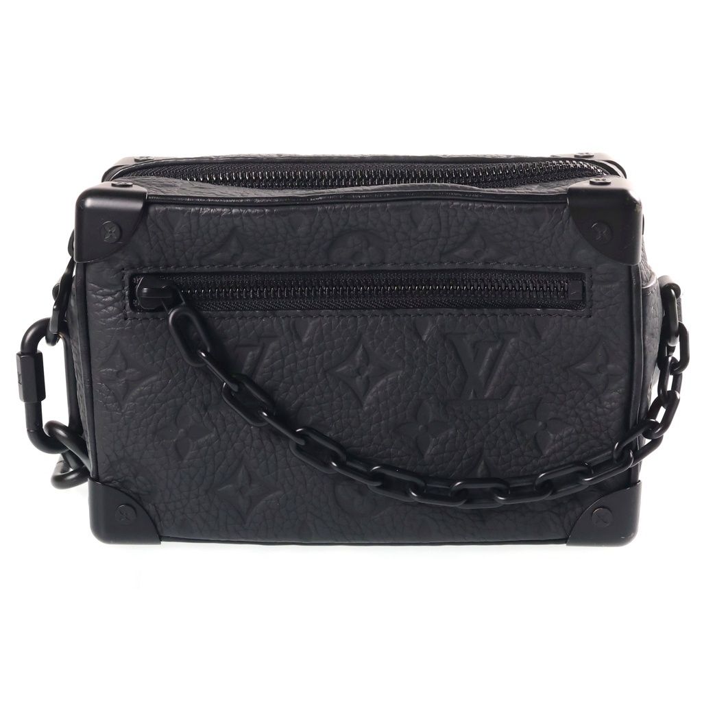 Louis Vuitton Monogram Mini Soft Trunk Shoulder Bag Black