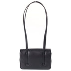 Chanel Strap Clutch CC Logo Caviar Leather Shoulder Bag Black Gold Seal — view 2