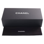 Chanel Strap Clutch CC Logo Caviar Leather Shoulder Bag Black Gold Seal — view 8