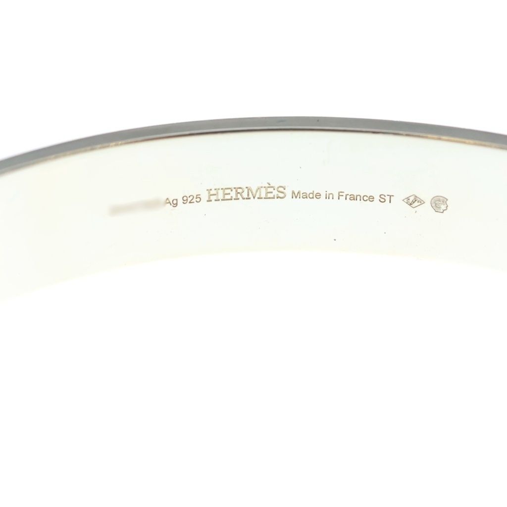Hermes Collier de Chien Bangle Bracelet Silver — view 5