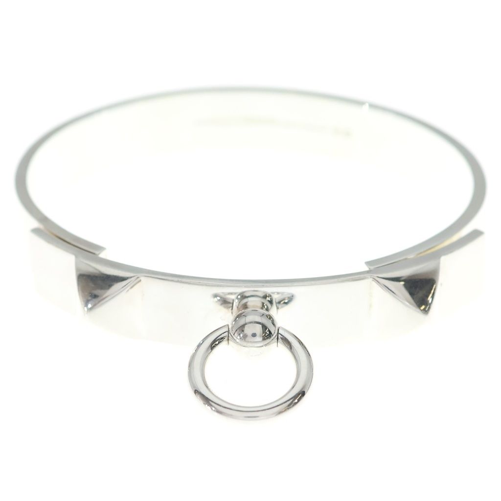 Hermes Collier de Chien Bangle Bracelet Silver