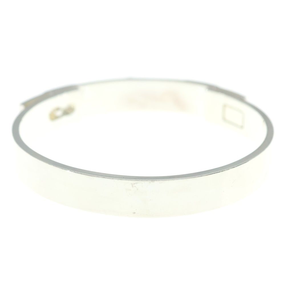 Hermes Collier de Chien Bangle Bracelet Silver — view 2