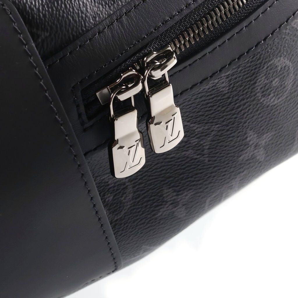 Louis Vuitton Monogram Eclipse Discovery Backpack PM Black Leather — view 6