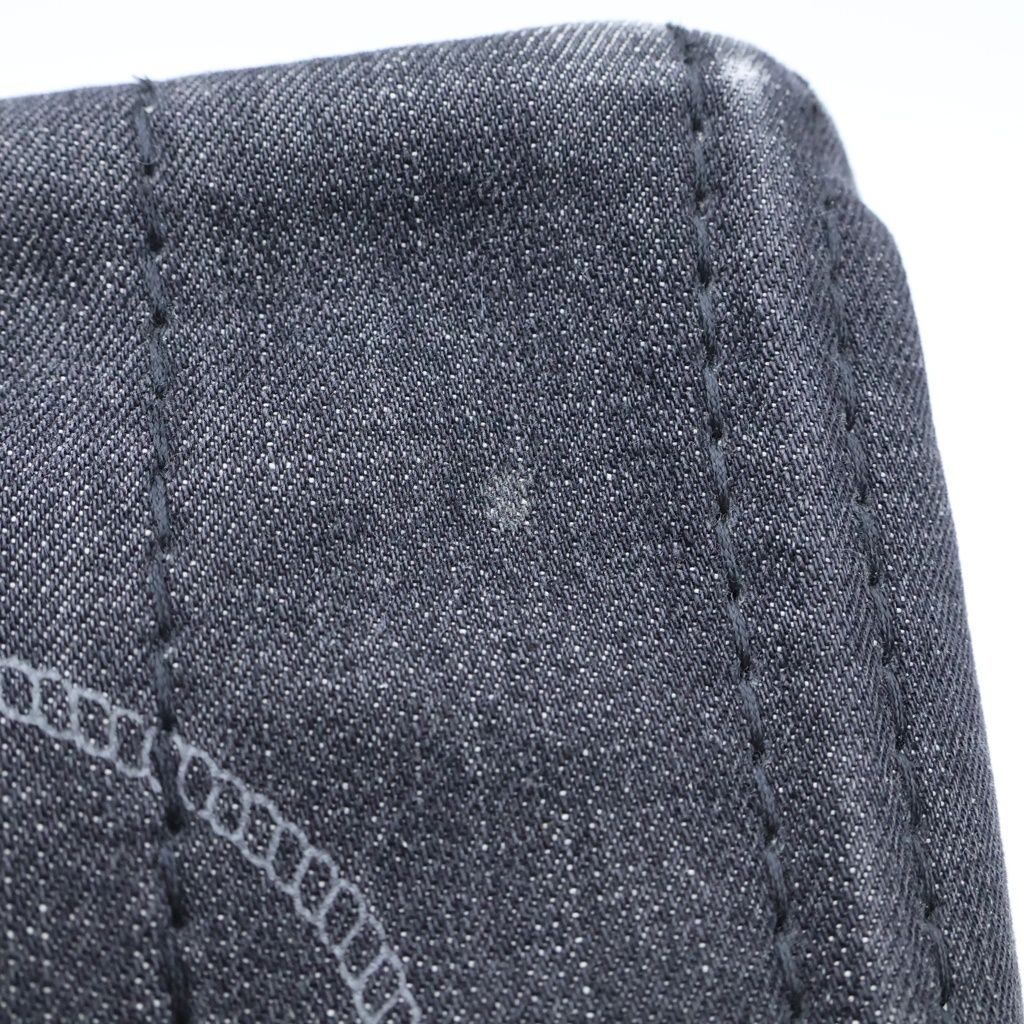 Prada Canapa Mini Denim Handbag Black — view 7