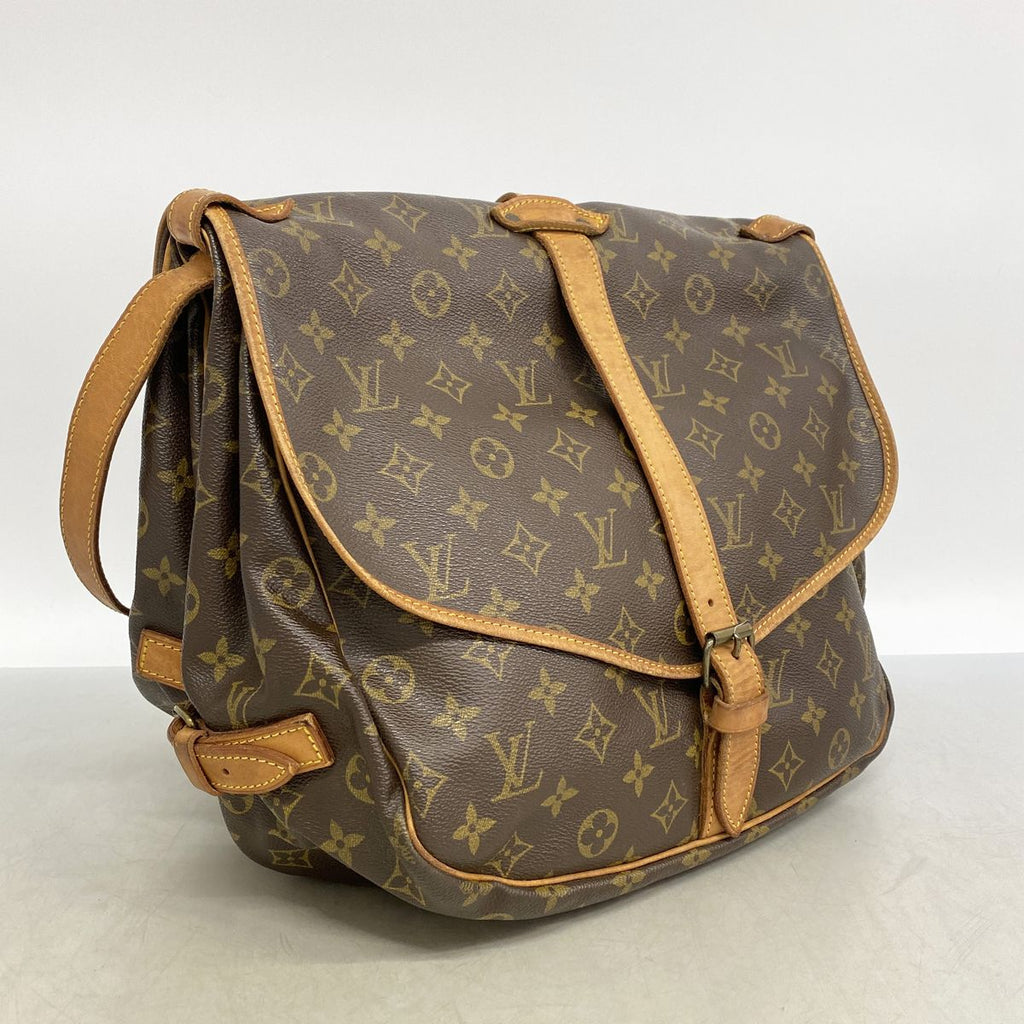 Louis Vuitton Shoulder Bag Monogram Saumur 35 Brown — view 2