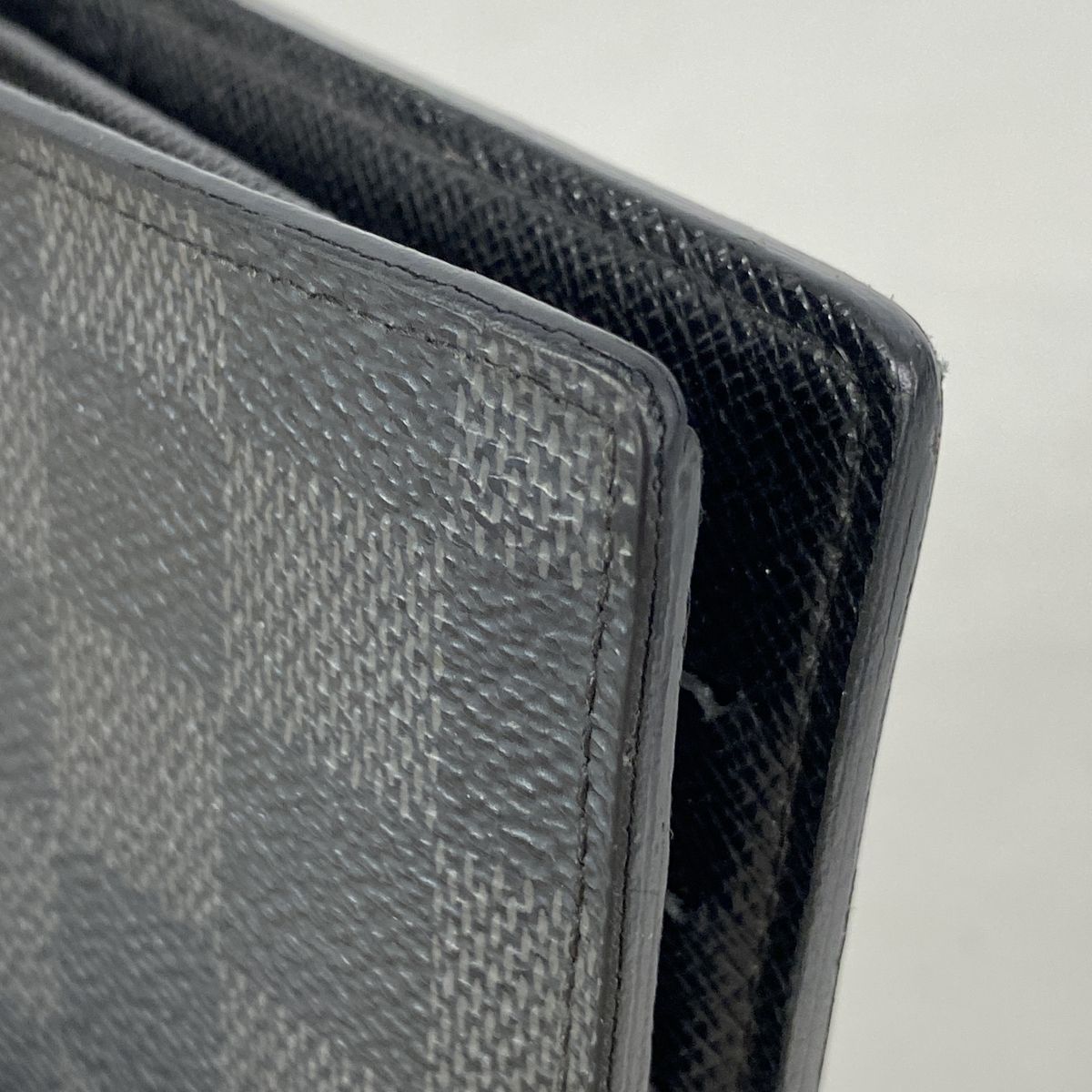 Louis Vuitton Wallet Damier Graphite Portefeuille Brazza Black — view 6
