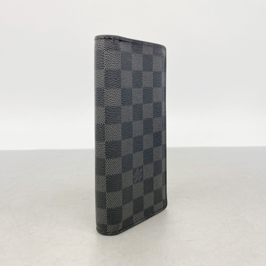 Louis Vuitton Wallet Damier Graphite Portefeuille Brazza Black — view 2