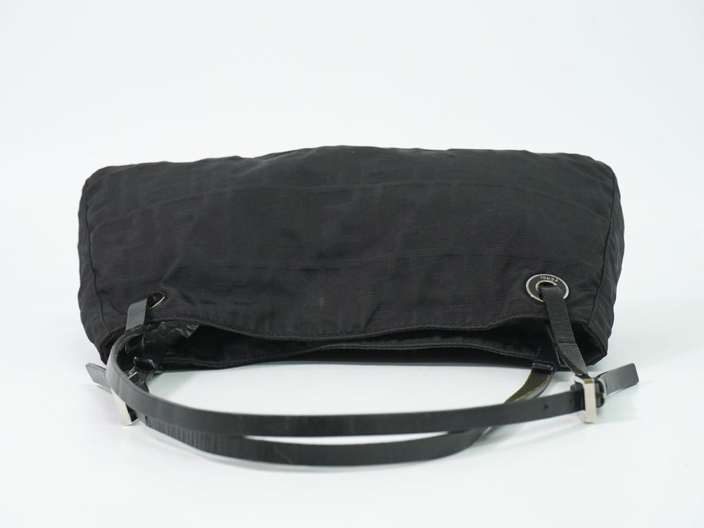 Fendi Zucca Shoulder Bag Canvas Black — view 5