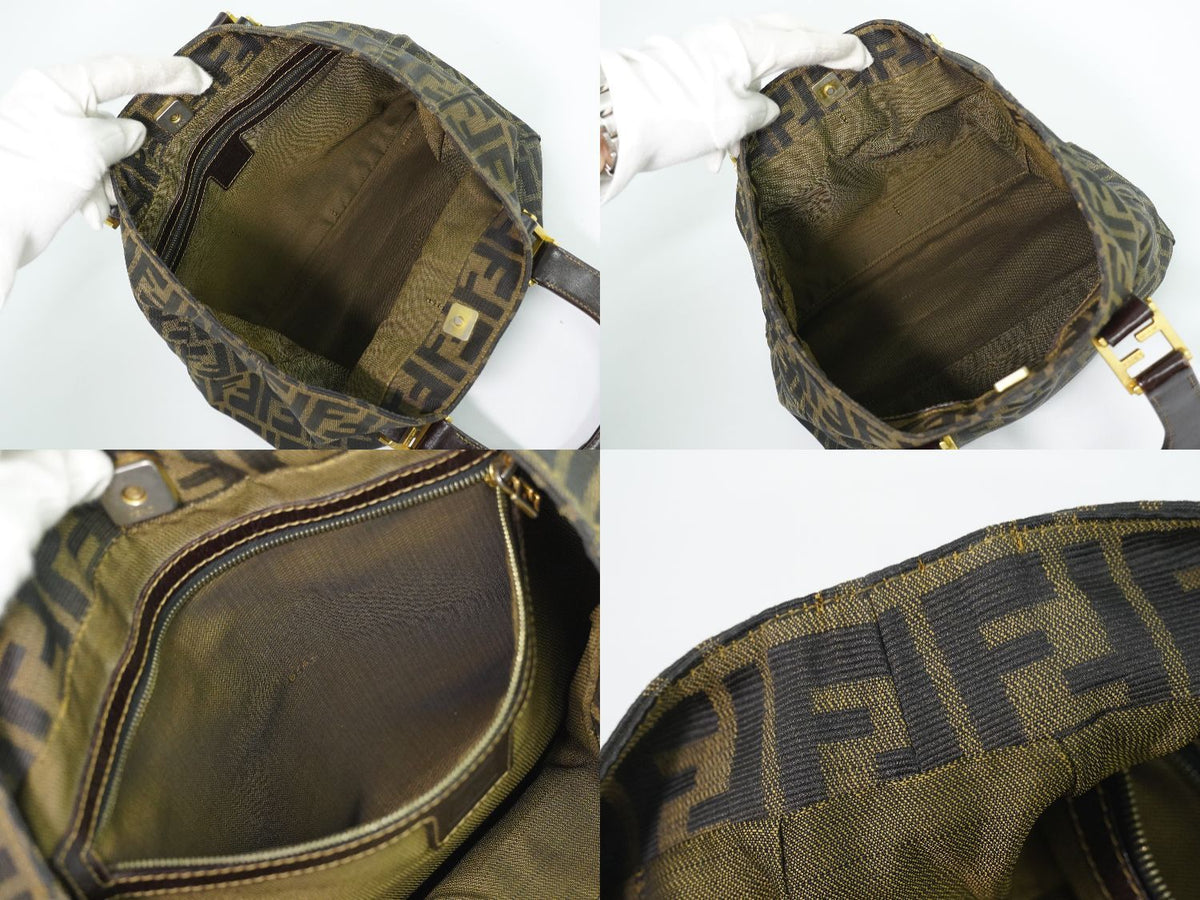 Fendi Zucca Tote Bag Canvas Brown — view 8