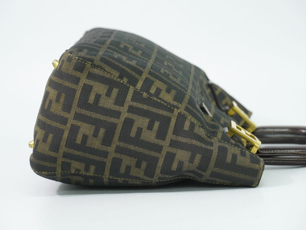 Fendi Zucca Tote Bag Canvas Brown — view 4