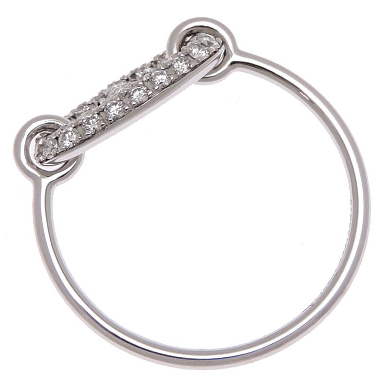Hermes Ronde PM Diamond Ring 750 White Gold 0.32ct — view 2