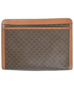 Celine Macadam Pattern Clutch Bag Brown — view 2