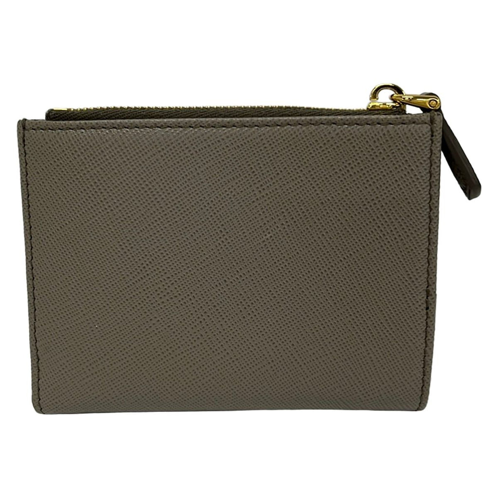 Prada Bifold Wallet Gray Light Pink White Leather — view 2