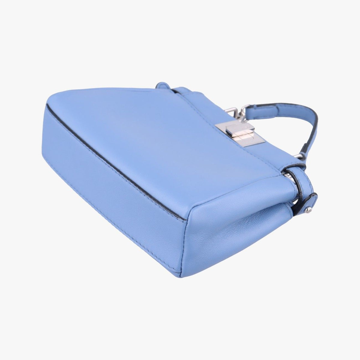 Fendi Micro Peekaboo Blue Leather Handbag — view 6