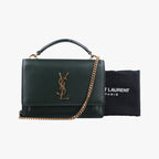 Saint Laurent Sunset Green Leather