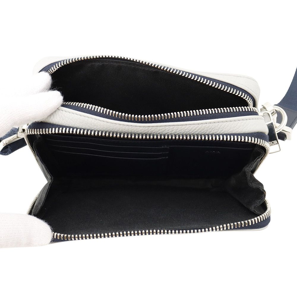 Dior Shoulder Bag Double Zip Pocket Leather — view 5