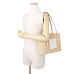 Loewe Tote Bag Anagram Small Square Basket Raffia Leather — view 4