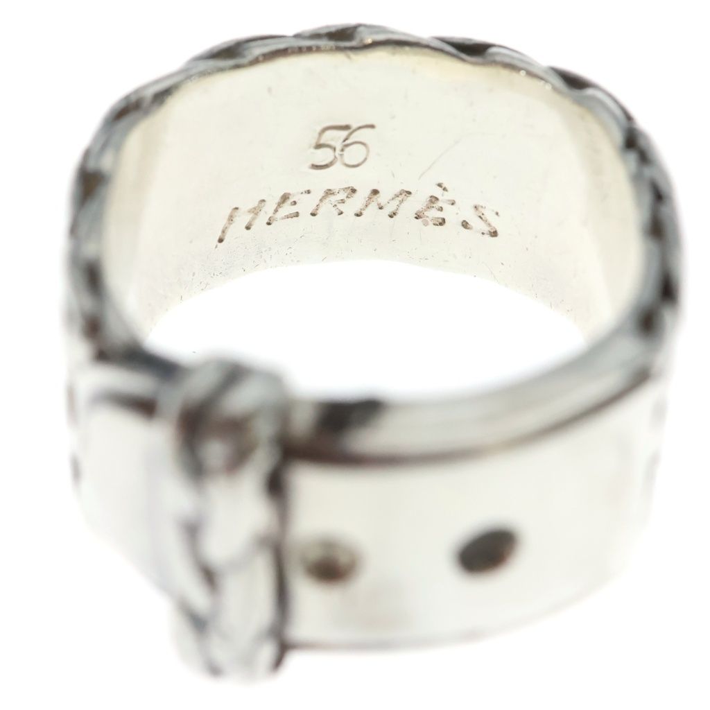 Hermes Diane 56 Belt Motif Ring Silver — view 4