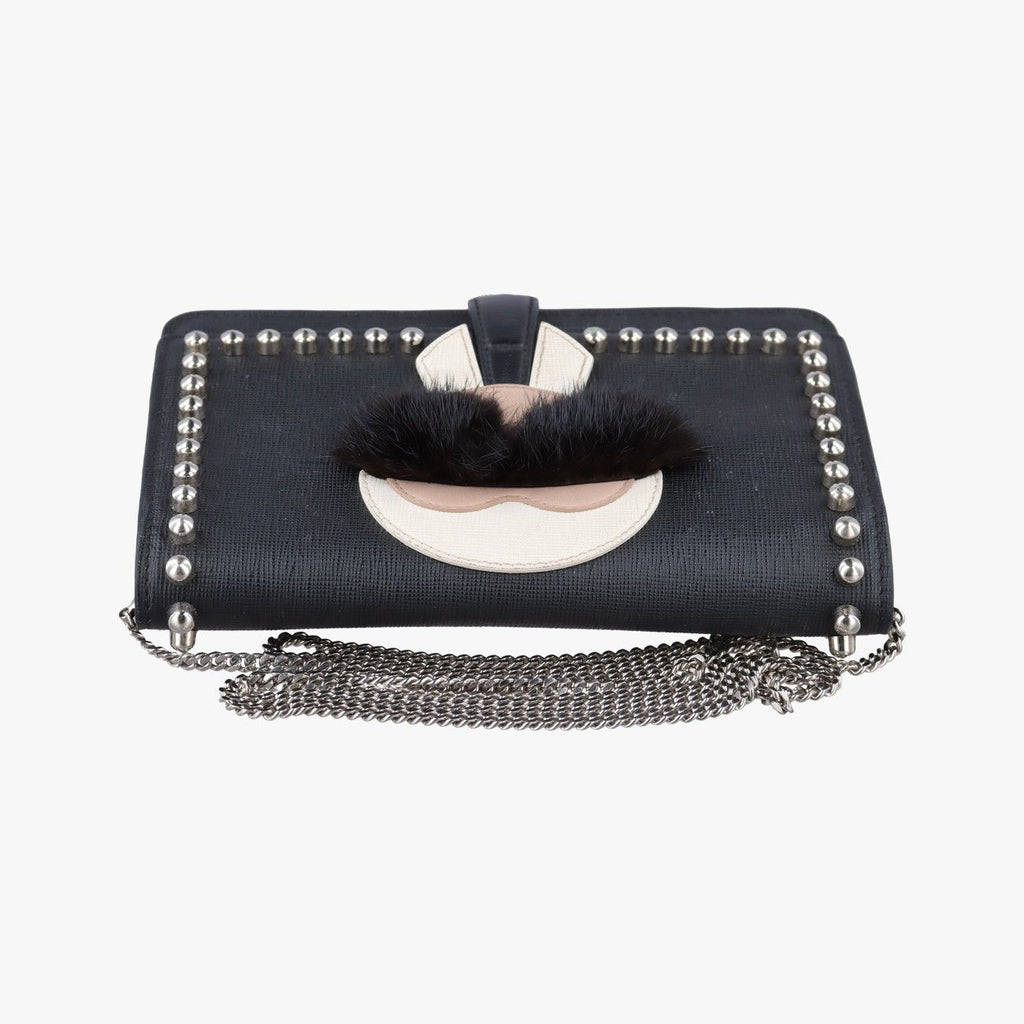 Fendi Carlito Lagerfeld Studs Black Leather — view 8