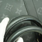 Louis Vuitton Boston Bag Monogram Eclipse Keepall Bandouliere 45 Black — view 8