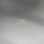 Hermes Handbag Picotin Lock MM Taurillon Clemence Blue Pale Gold — view 5