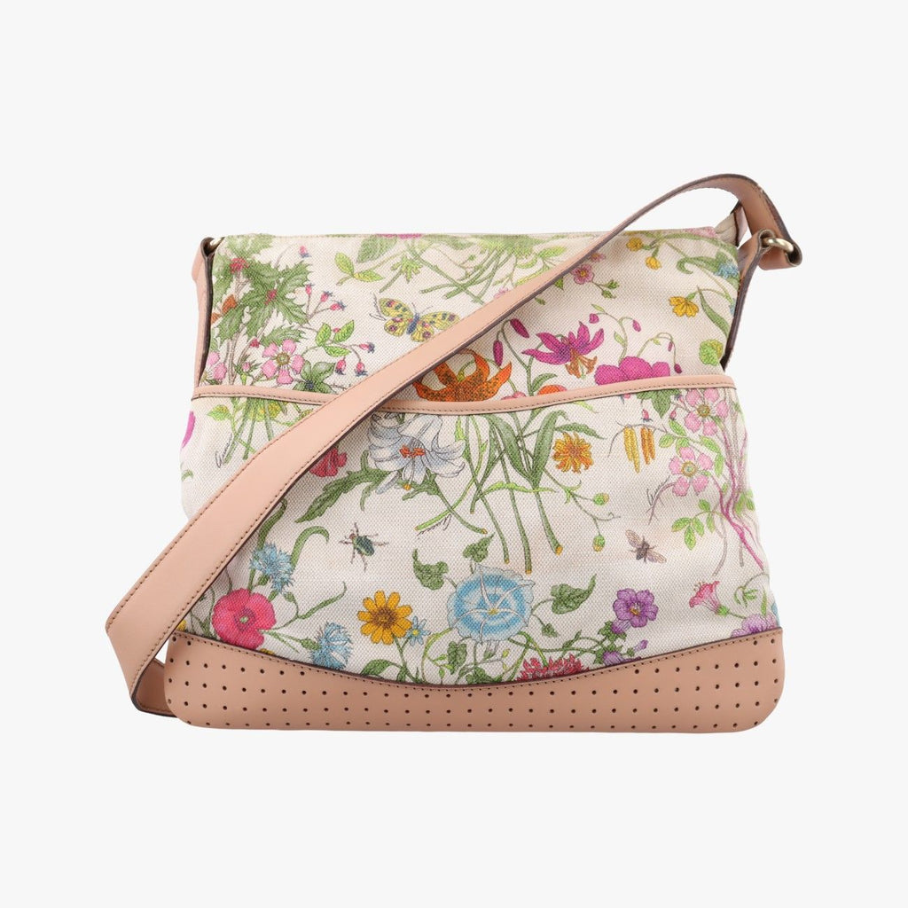 Gucci Flora Multicolor Ivory Canvas Leather