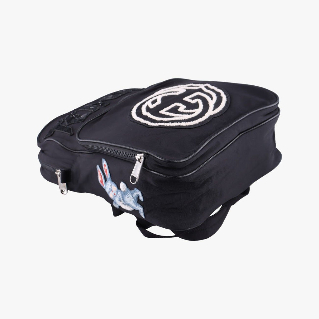 Gucci Interlocking G Black Nylon Backpack — view 5